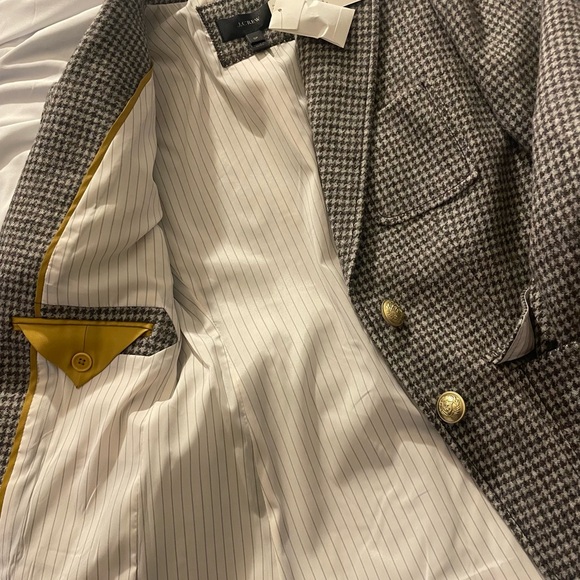 Women's Blazer tan brown size petite 0 Jcrew wool fully lined brand new - Picture 7 of 7